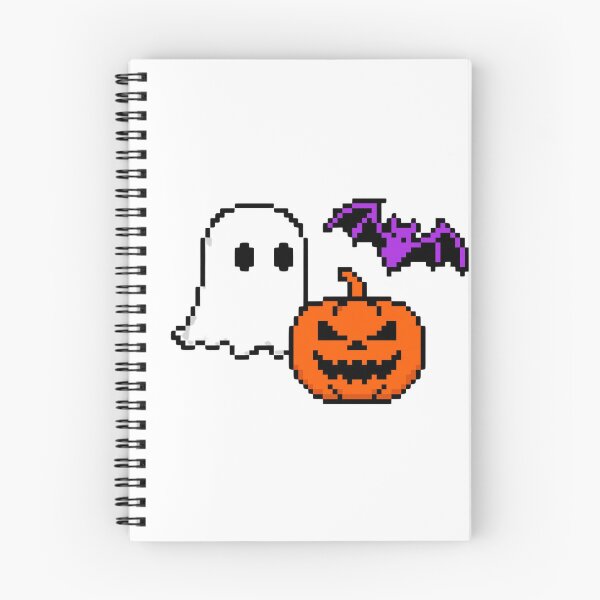 Item preview, 8-Bit Pixel Art Ghost Pumpkin Bat Retro Arcade Halloween designed and sold by Pixele.