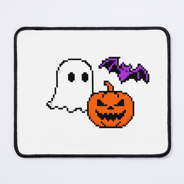 Item preview, 8-Bit Pixel Art Ghost Pumpkin Bat Retro Arcade Halloween designed and sold by Pixele.