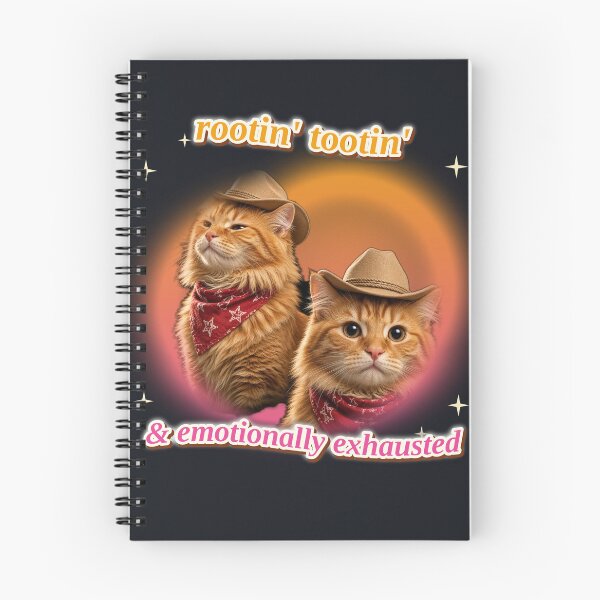 Item preview, Rootin Tootin Cowboy Cat Retro Word Art Meme designed and sold by Sunset Press Studio.