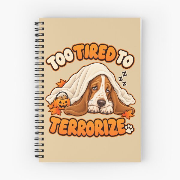 Item preview, Too Tired to Terrorize – Basset Hound Ghost Halloween designed and sold by Blanczet.