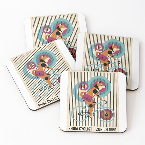 Item preview, Shiba Inu Urban Cyclist designed and sold by PictoVibe.
