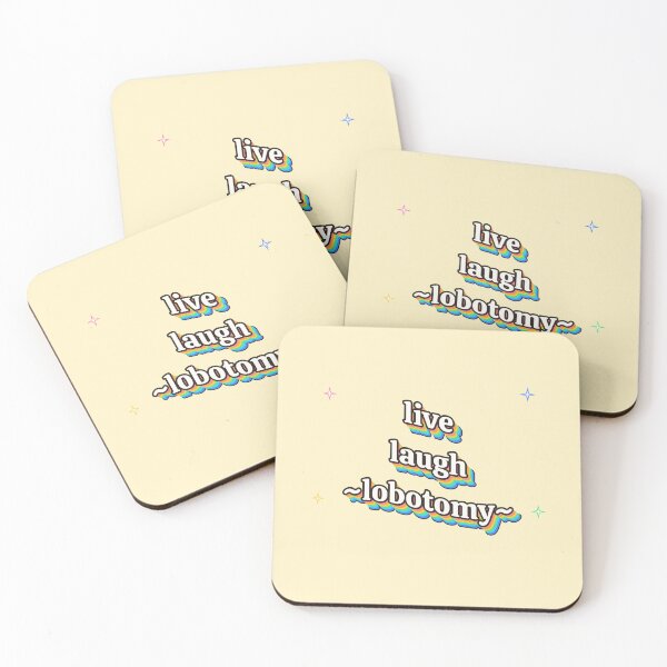Item preview, live laugh lobotomy retro 90s word art meme designed and sold by Sunset Press Studio.