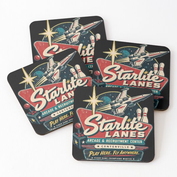 Item preview, Starlite Lanes Arcade & Recruitment Center — Play Here. Fly Anywhere. designed and sold by OriginalGamer55.