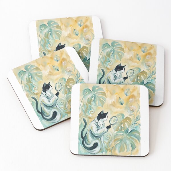 Item preview, Tuxedo Cat Botanist designed and sold by PictoVibe.