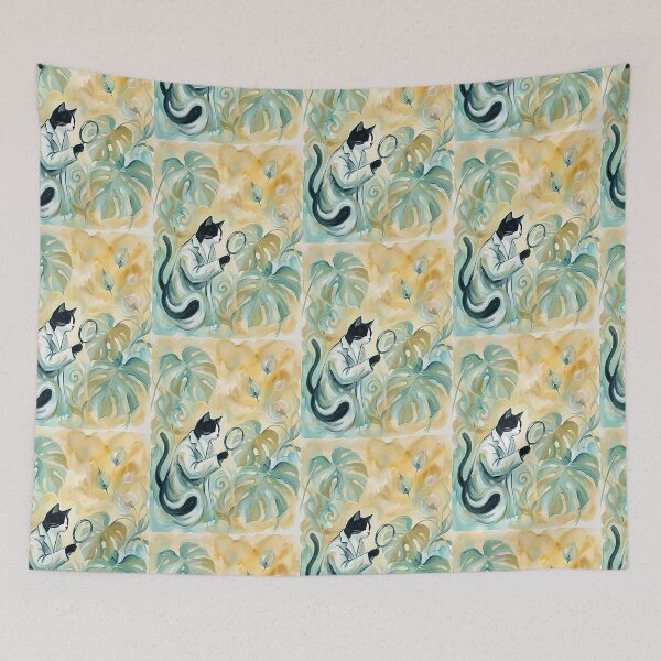Item preview, Tuxedo Cat Botanist designed and sold by PictoVibe.
