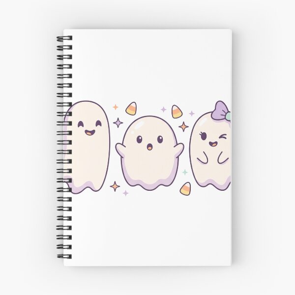 Item preview, Cute Pastel Ghost Gang Candy Corn Kawaii Halloween Trio designed and sold by Pixele.