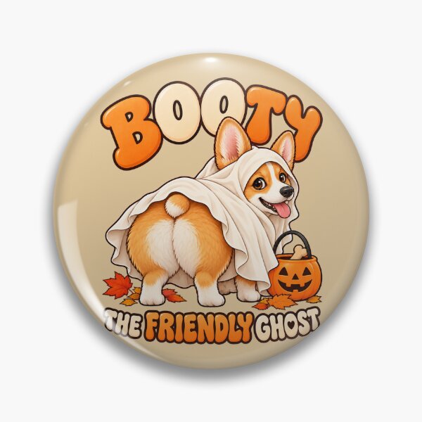 Item preview, Booty the Friendly Ghost – Funny Corgi Halloween designed and sold by Blanczet.