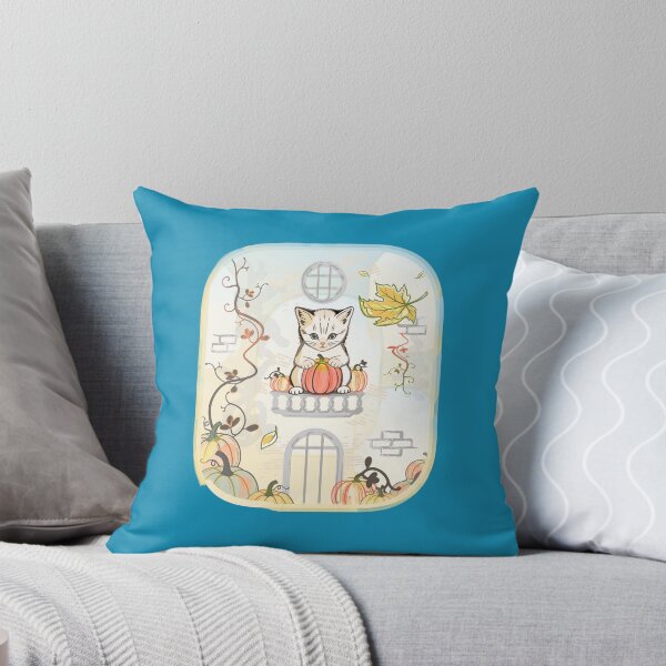 Item preview, Cottage House Pumpkin Kitten designed and sold by catnbloom.