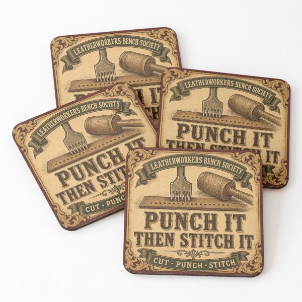 Item preview, Punch It Then Stitch It Leather Stitching designed and sold by BoosterShop.