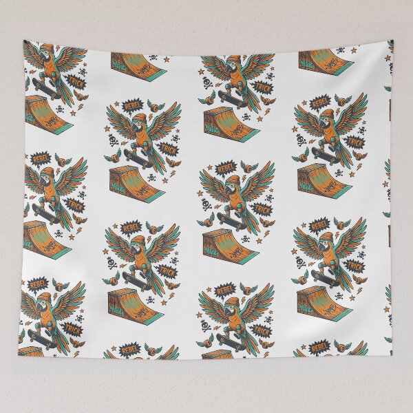 Item preview, Macaw Skateboard Rebel designed and sold by PictoVibe.