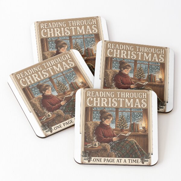 Item preview, Reading Through Christmas Vintage Book Lover Holiday Oversized T-Shirt designed and sold by Winkmark.