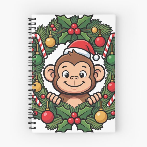 Item preview, Monkey Inside a Christmas Wreath designed and sold by FerdiEverywhere.