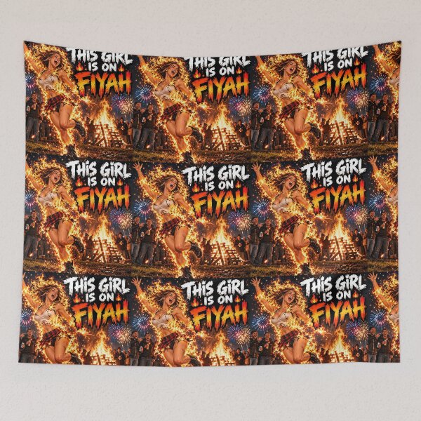 Item preview, This Girl Is on FYAH – Funny Bonfire Night Humour designed and sold by Hornace88studio.