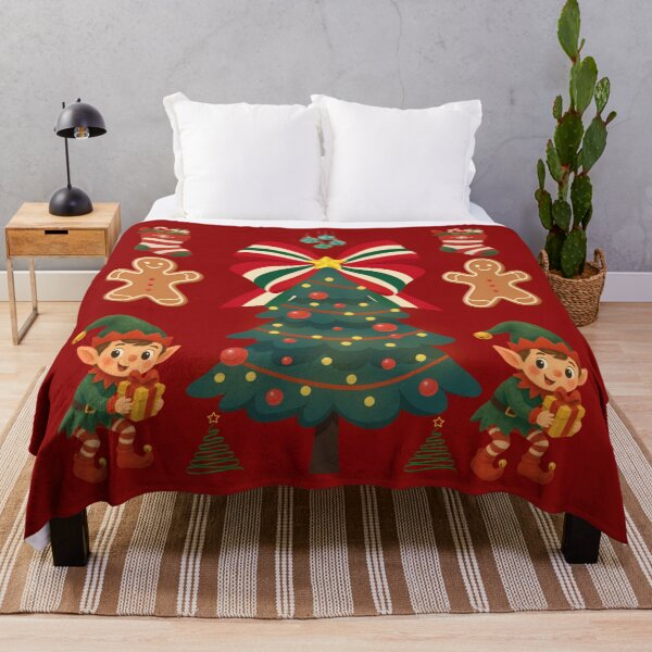 Item preview, Cute Christmas Tree Elves Pattern designed and sold by Azurart2.