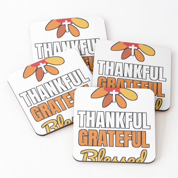 Item preview, Thankful Grateful Blessed - Christian Thanksgiving Fall designed and sold by dominionartist.