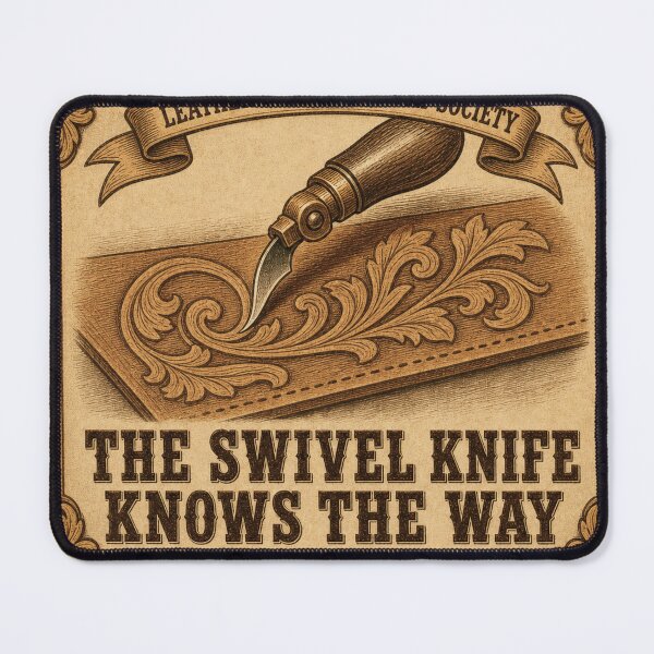 Item preview, The Swivel Knife Knows the Way Leather Carving Gift designed and sold by BoosterShop.