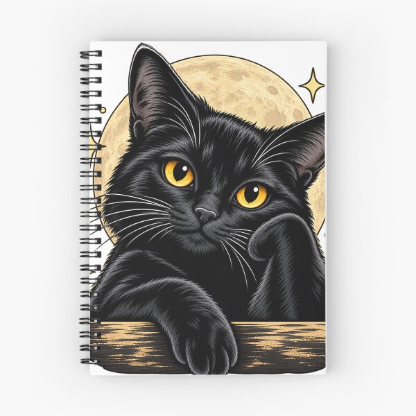 Item preview, Black Cat Magic – Vintage Gothic Cat designed and sold by medo-shop7.