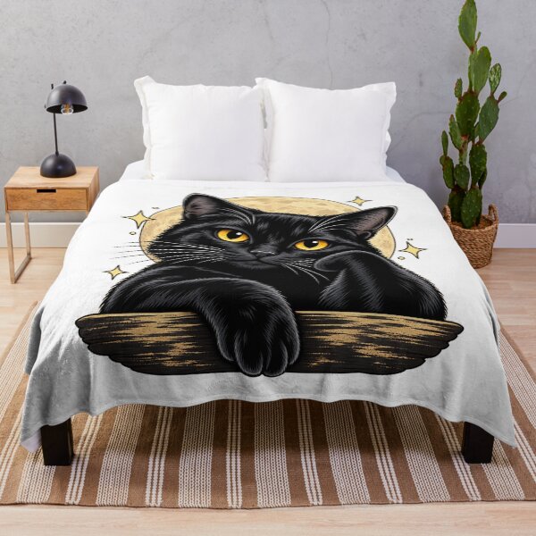 Item preview, Black Cat Magic – Vintage Gothic Cat designed and sold by medo-shop7.