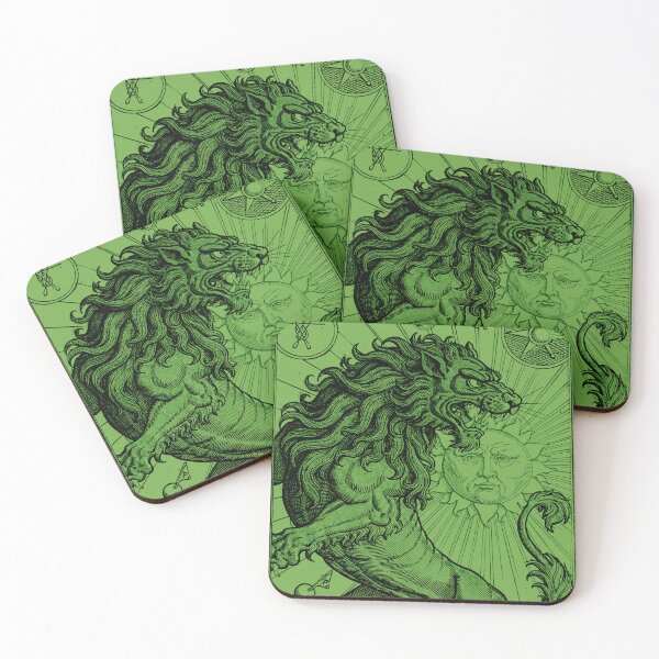 Item preview, Alchemical Green Lion Devouring the Sun Monochrome designed and sold by Fani*.