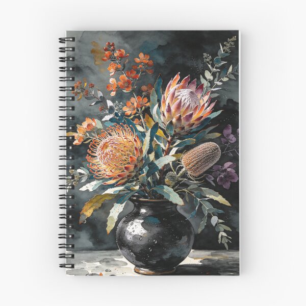 Item preview, Proteas in the Dark — Still Life with Watercolor designed and sold by EduMaru_Arts.