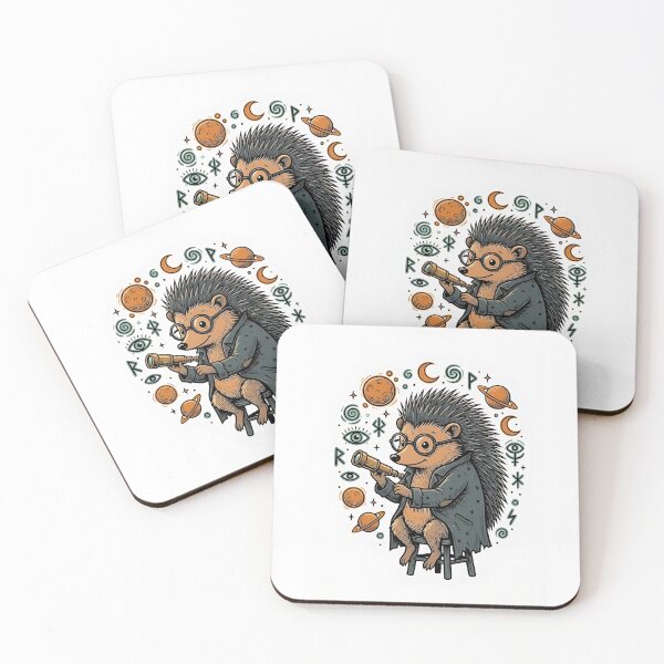 Item preview, Hedgehog Cosmic Astronomer designed and sold by PictoVibe.