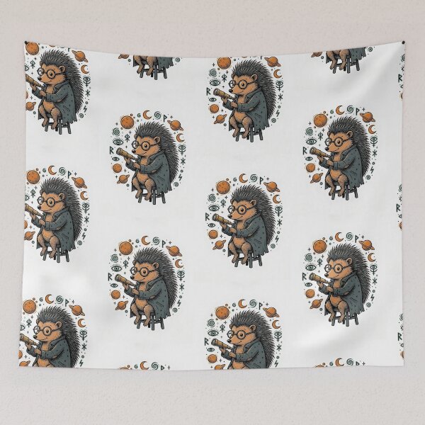 Item preview, Hedgehog Cosmic Astronomer designed and sold by PictoVibe.