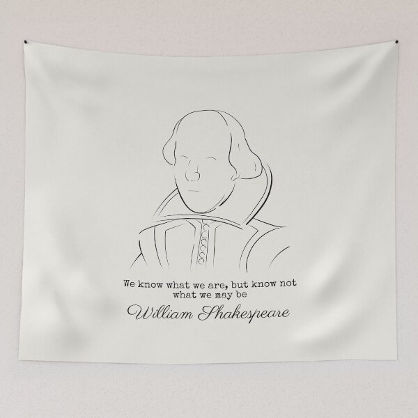 Item preview, William Shakespeare Minimalist Line Art Quote designed and sold by Historical Lineart.