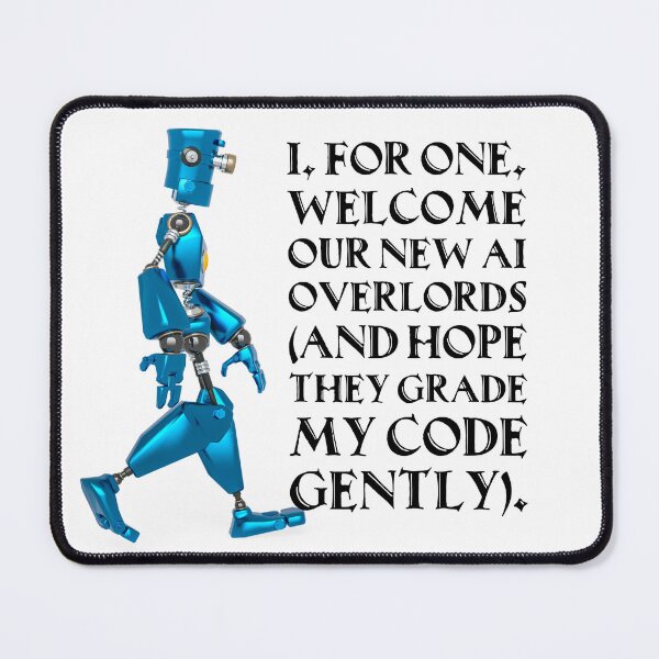 Item preview, AI Overlords Funny Code Humor Tech designed and sold by Mini Pixel Perfect Co..