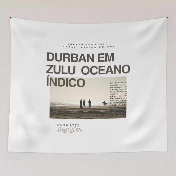 Item preview, Durban South Africa Indian Ocean Surf Poster designed and sold by OndaLiza.