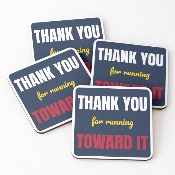 Item preview, Thank You For Running Toward It First Responder Sticker designed and sold by TreasuredWordCo.