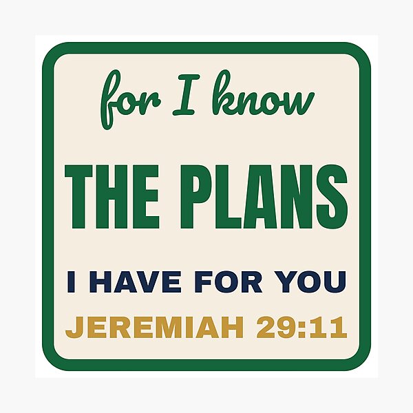 Item preview, For I Know The Plans Jeremiah 29:11 Bible Verse Sticker designed and sold by TreasuredWordCo.