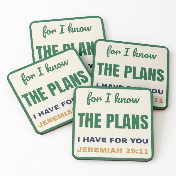 Item preview, For I Know The Plans Jeremiah 29:11 Bible Verse Sticker designed and sold by TreasuredWordCo.