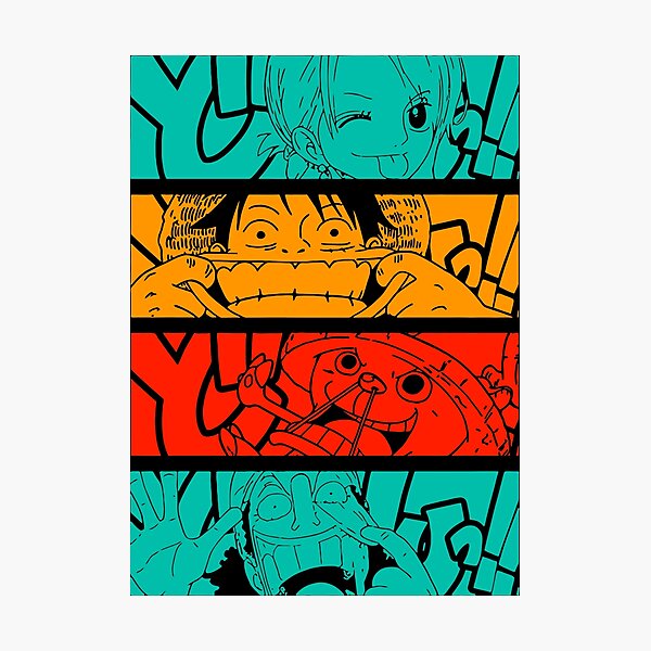 Item preview, Retro Shout Panels Teal Orange Red designed and sold by ManyManyFaces.