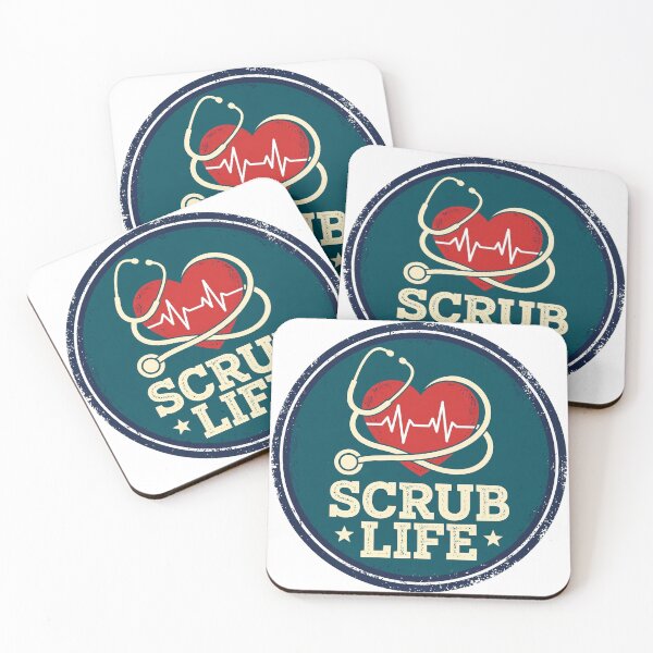 Item preview, Scrub Life Funny Nurse Vintage Badge designed and sold by mahi1design.