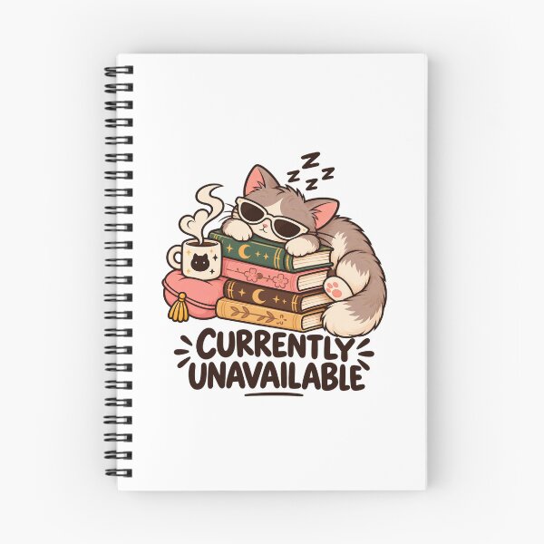Item preview, Currently Unavailable – Cute Cat Napping on Books Design designed and sold by THROUGH-LIFE.
