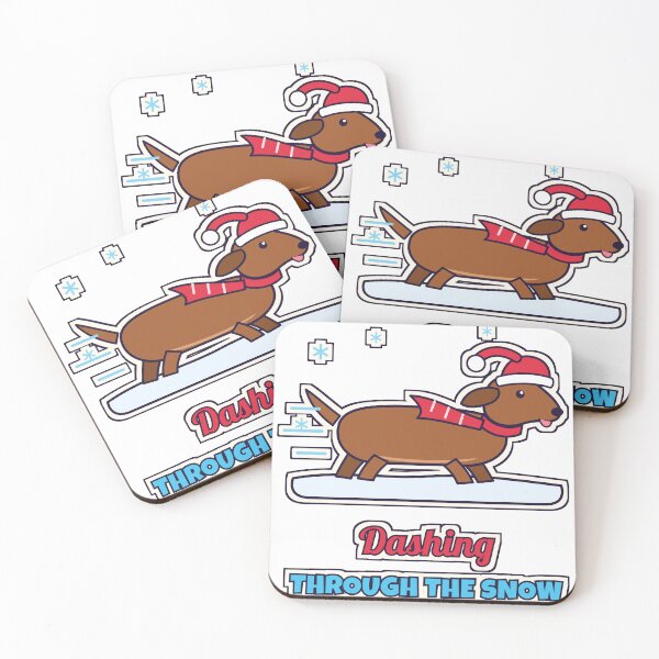 Item preview, Dashing Through the Snow Dachshund Christmas Wiener Dog designed and sold by Laminou91.