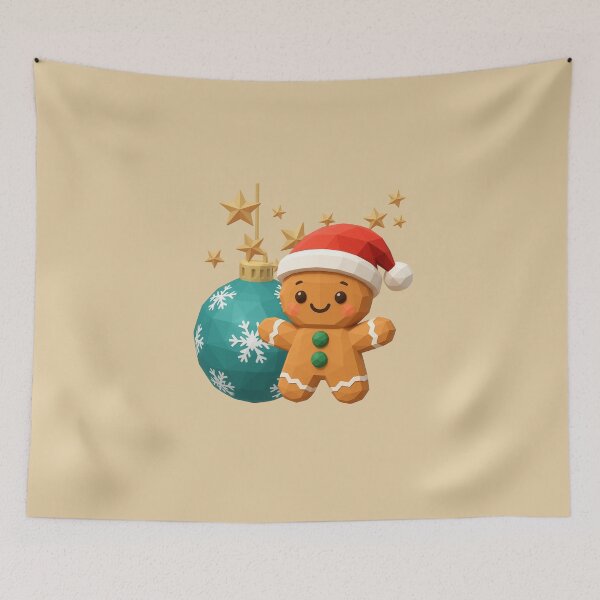 Item preview, Christmas Gingerbread Cookie with Sphere and Stars designed and sold by ArtMochis.