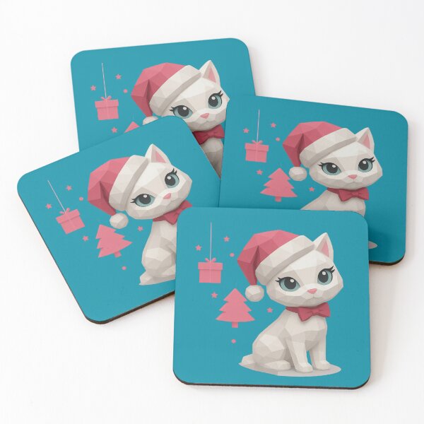 Item preview, Copy of Pink Cat Tender Christmas Cartoon Design designed and sold by ArtMochis.