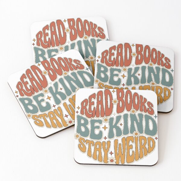 Item preview, Read Books Be Kind Stay Weird Groovy Librarian Reader Teacher Book Lover Oversized T-Shirt designed and sold by Serhotep.