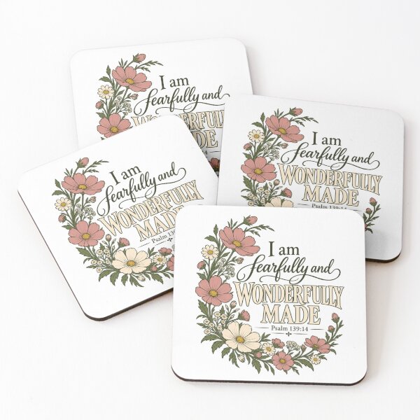 Item preview, I Am Fearfully and Wonderfully Made - Psalm 139:14 KJV Bible Verse designed and sold by MemoriesOnPics.