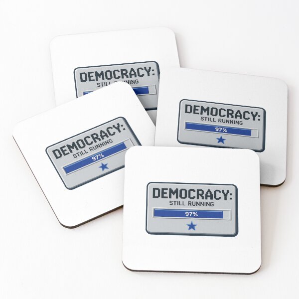 Item preview, Democracy Still Running – Retro Computer No Kings Design designed and sold by Tee-Show.