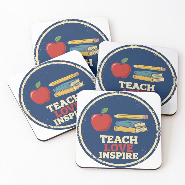 Item preview, Teach Love Inspire Teacher Vintage Badge designed and sold by mahi1design.