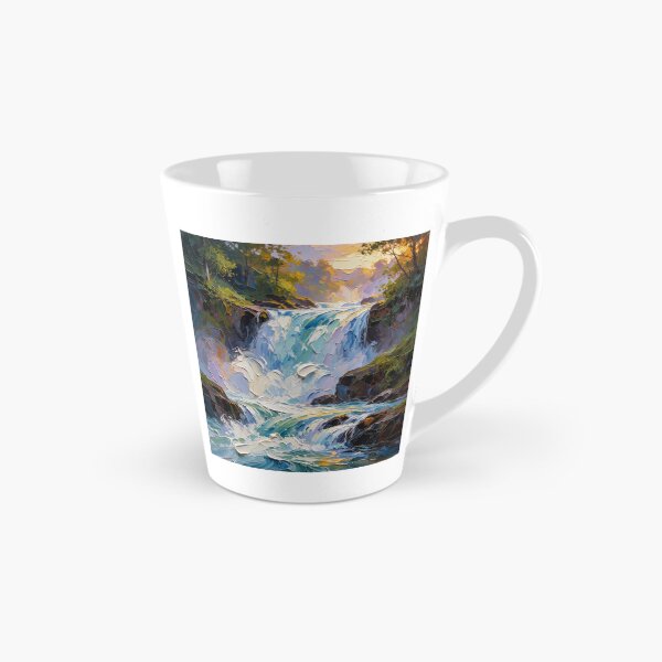 Item preview, Majestic Waterfall Escape - Serene Nature Landscape Artwork designed and sold by nhk999.