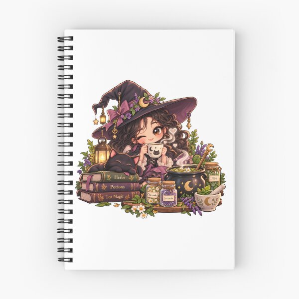 Item preview, Cozy Kitchen Witch and Her Black Cat designed and sold by ChibiLOL.