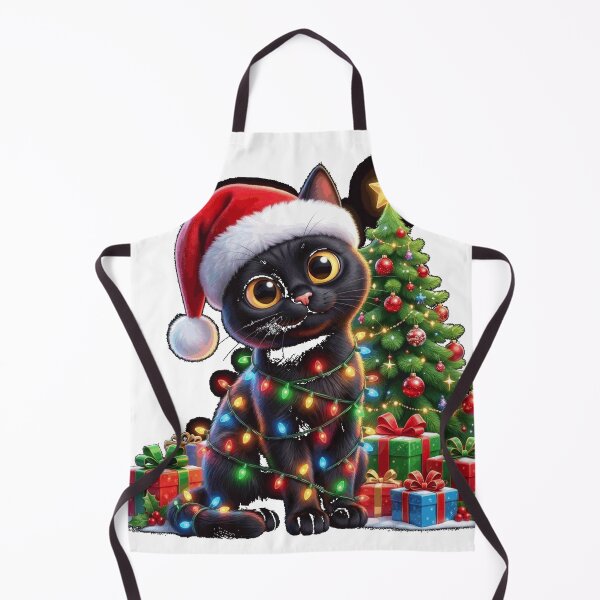 Item preview, Santa Black Cat Tangled Up In Oversized T-Shirt designed and sold by Dreamers333.