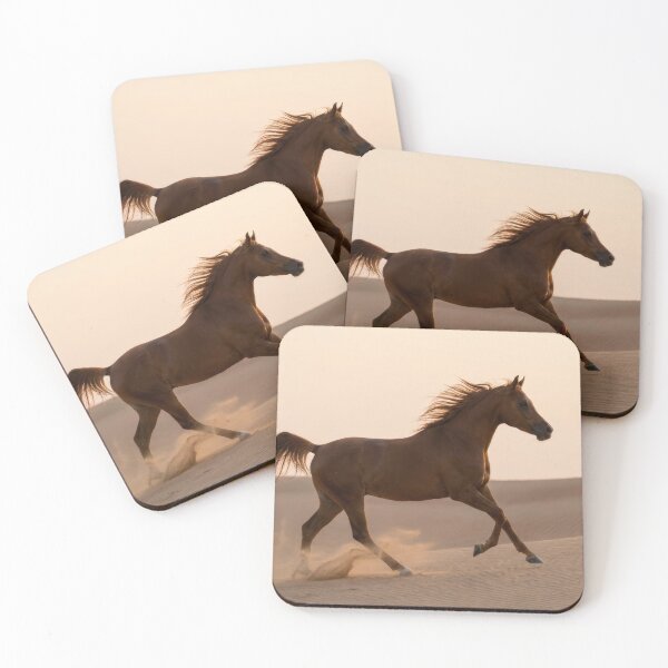 Item preview, Chestnut Horse Galloping Desert Sunset designed and sold by KaiWaiGallery.