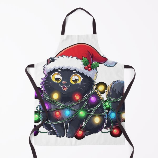 Item preview, Santa Black Cat Wrapped Up In Classic T-Shirt designed and sold by Cute-Pretty.