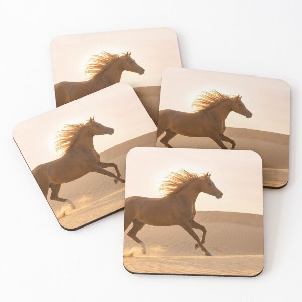 Item preview, Galloping Horse Across Golden Dunes designed and sold by KaiWaiGallery.