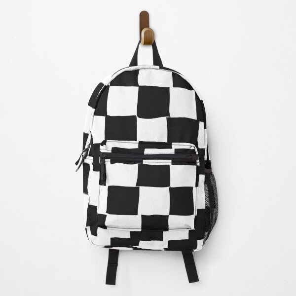 Item preview, Hand-Drawn Checkerboard on Black — Abstract Grid Pattern designed and sold by dfly-creations.