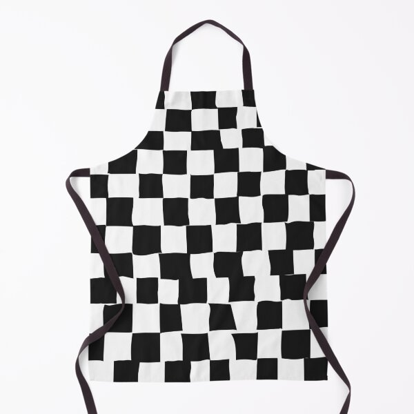Item preview, Hand-Drawn Checkerboard on Black — Abstract Grid Pattern designed and sold by dfly-creations.